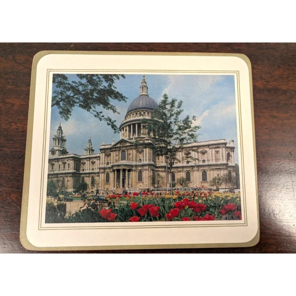 Vintage London Souvenir Cork Backed Placemats Coasters Set of 3 1970s 1980s